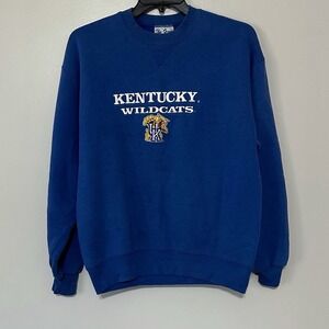 Vintage The Game 90's Kentucky Basketball Blue Sweatshirt Size L Made In USA